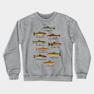 Trout Fishes of Pennsylvania Crewneck Sweatshirt